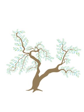 Abstract bonsai tree clipart