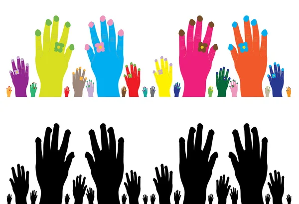 Hands symbol of diversity — Stock Vector