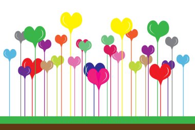 Abstract hearts clipart