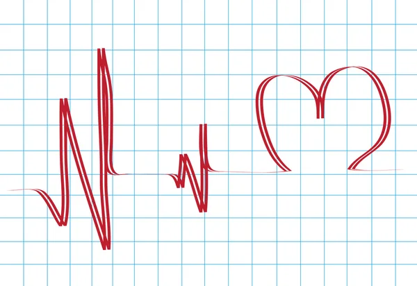 Latidos cardíacos abstractos — Vector de stock