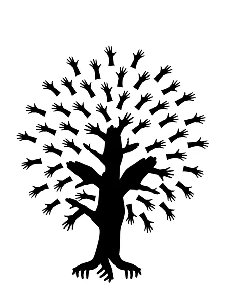 抽象手树 — 图库矢量图片