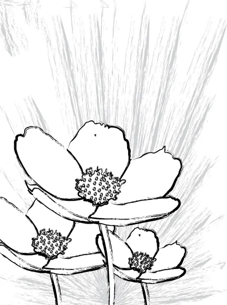 Анотація квіти — стоковий вектор