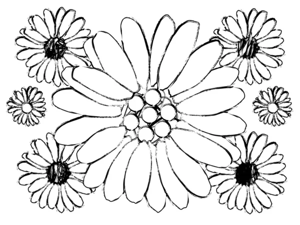 Flores abstractas — Archivo Imágenes Vectoriales