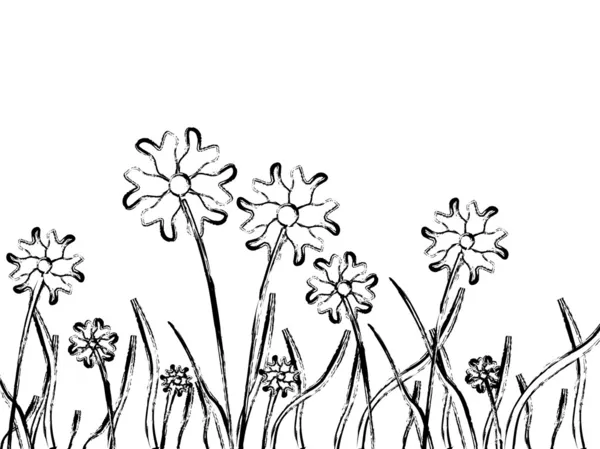 抽象的な花畑 — ストックベクタ