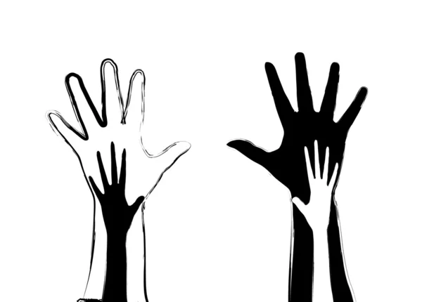 Ludzkich rąk — Wektor stockowy