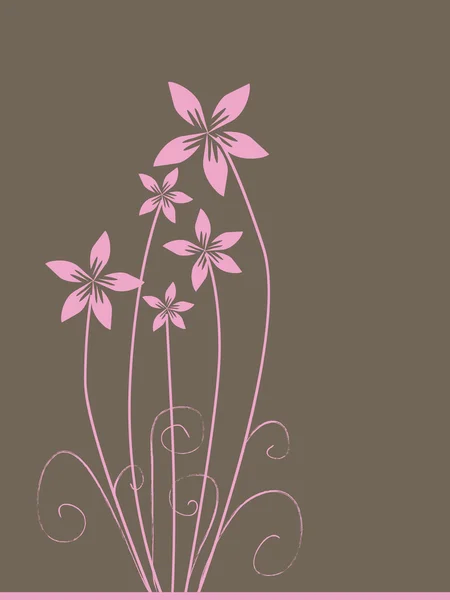 Ramo de flores rosadas — Archivo Imágenes Vectoriales