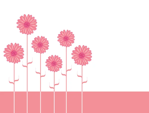 ピンクのヒナギクの花 — ストックベクタ
