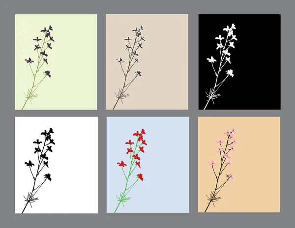 Set de invitaciones florales — Archivo Imágenes Vectoriales