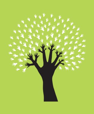 Hand tree clipart