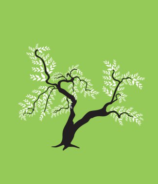 Abstract bonsai tree clipart