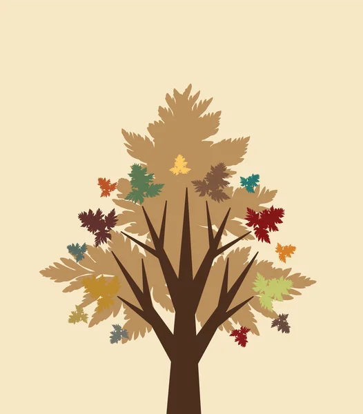 Árvore de outono abstrata — Vetor de Stock