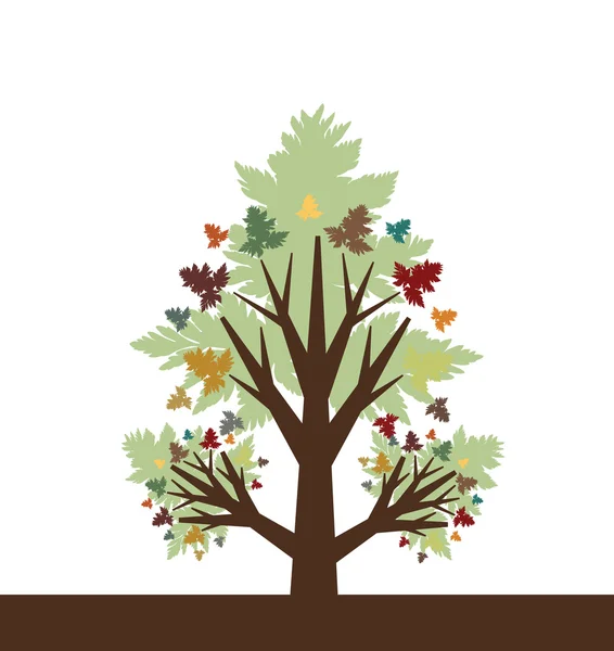 Abstrakter Herbstbaum — Stockvektor