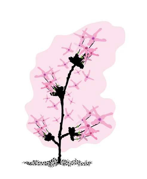 Абстрактное розовое дерево — стоковый вектор