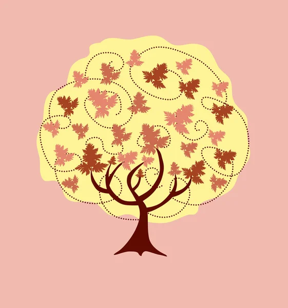 抽象的な秋のツリー — ストックベクタ