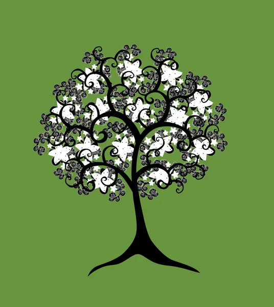 Streszczenie kwiatowy drzewo — Wektor stockowy