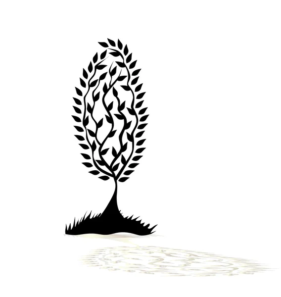 Αφηρημένη δέντρο σιλουέτα — Διανυσματικό Αρχείο
