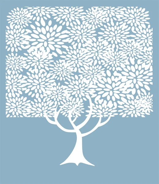 Abstraktní květinové strom — Stockový vektor