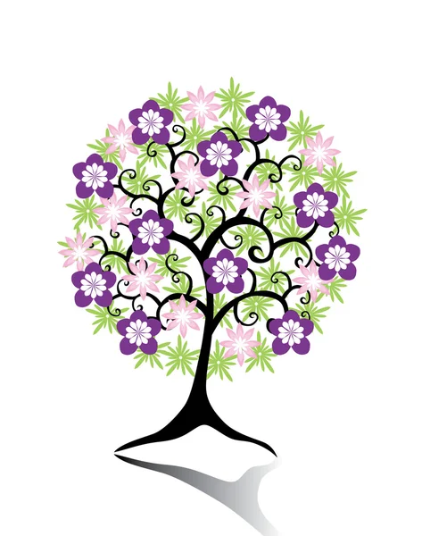 Αφηρημένο floral δέντρο — Διανυσματικό Αρχείο