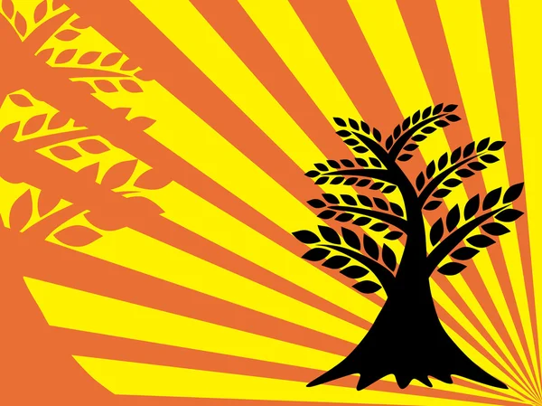 Αφηρημένη δέντρο σιλουέτα — Διανυσματικό Αρχείο