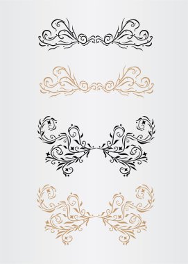 Ornamental page decorations clipart