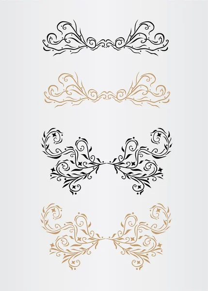 Decoraciones de página ornamentales — Vector de stock