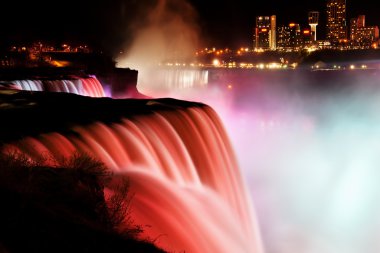 Niagara Falls at night clipart