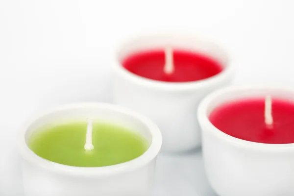 Drie aromatische kaarsen — Stockfoto