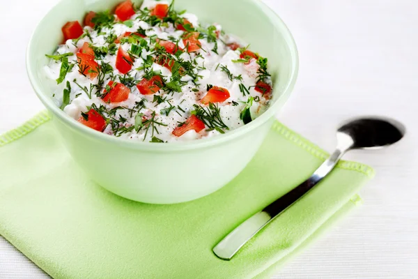 Bowl of curd — Stock Photo, Image