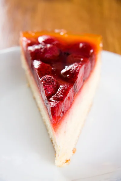 stock image Slice of tart cake on plate