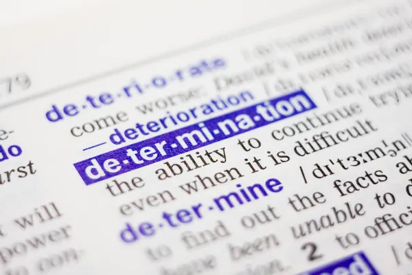 Definição do dicionário de determinação — Fotografia de Stock
