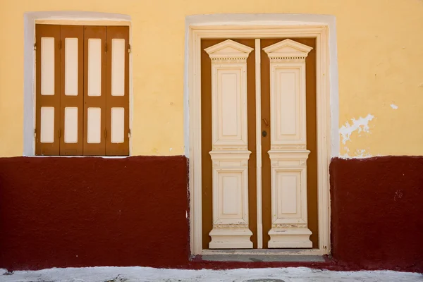 stock image Vintage doors and window