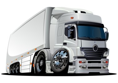 Vector cartoon delivery / cargo semi-truck