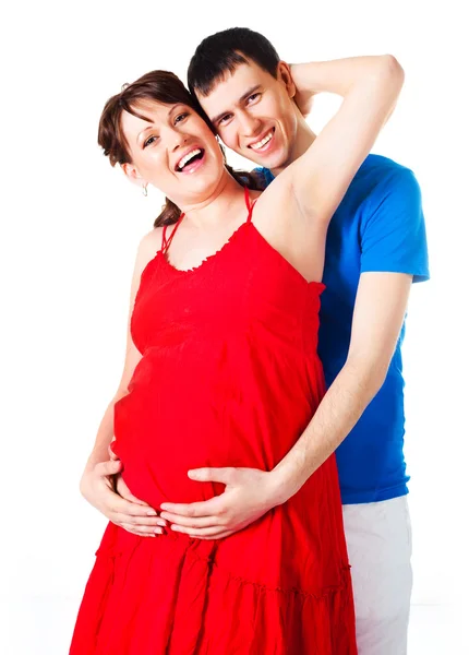 妊娠中の女性と夫 — ストック写真