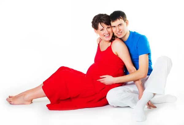 怀孕妇女及其丈夫 — 图库照片