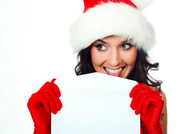 Pretty woman with an envelope — Stock Photo, Image