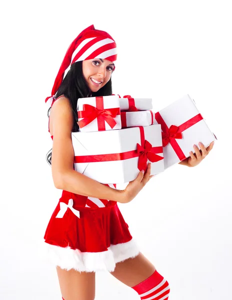 Chica con regalos —  Fotos de Stock
