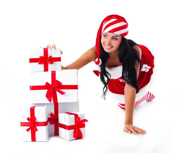 Girl with presents Royalty Free Stock Photos