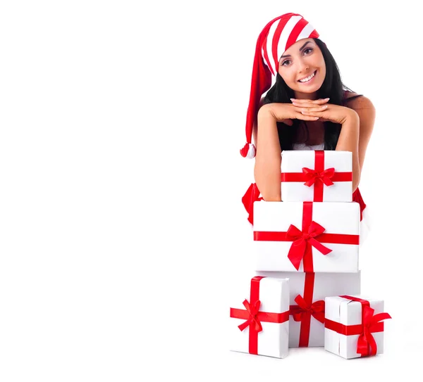 Girl with presents Stock Image