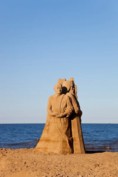砂で作られた彫刻 — ストック写真