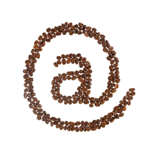 Café símbolo de correo electrónico — Foto de Stock