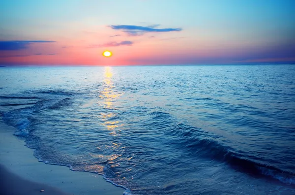 Morze o zachodzie słońca — Zdjęcie stockowe