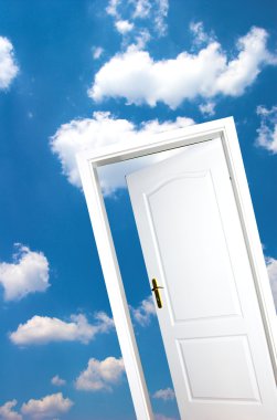 Door one blue sky clipart