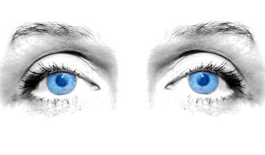 Woman blue eyes clipart