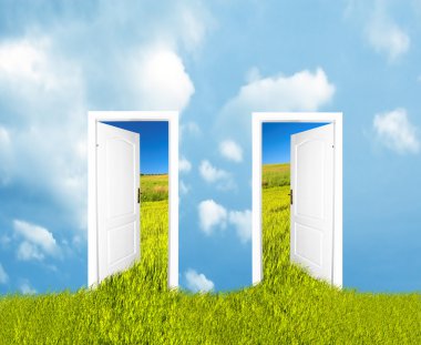 Doors to the new world clipart