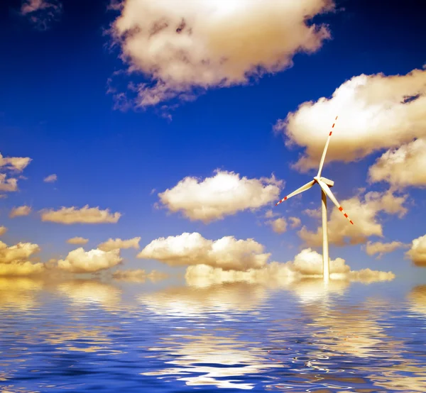 Wind turbine background — Stock Photo, Image