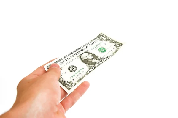 Give away one dollar — Stock Photo, Image