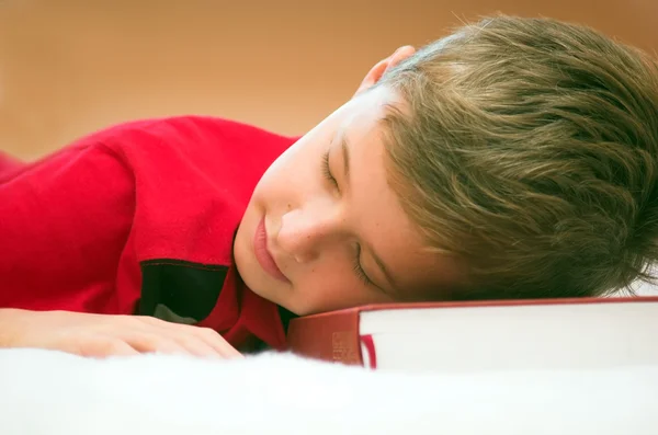 Fell asleep after studying... — Stock Photo, Image