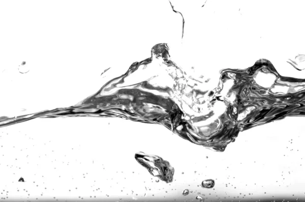Black and white water splash — Stock Photo, Image