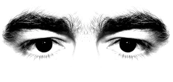 Człowiek czarne oczy — Zdjęcie stockowe