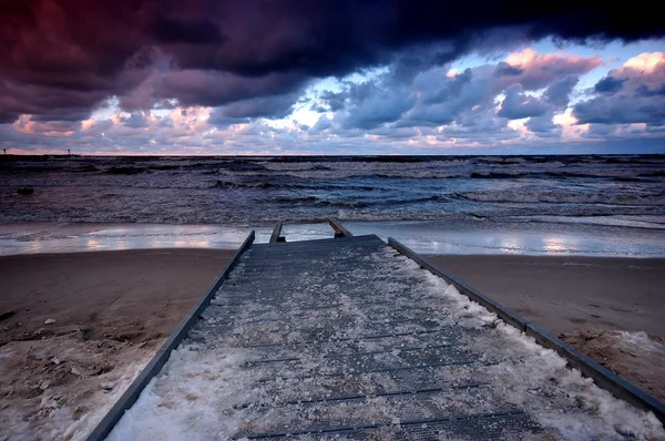 夕日の海 — ストック写真